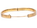 Gold Filled Pretty Vintage Hinged Bangle Bracelet