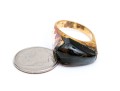 Sterling Silver Vermeil Contemporary Fantasy Cut Smoky Quartz Ring, Size 5