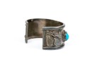 Sterling Silver Chunky Southwestern Motif Cuff Bracelet