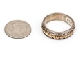 John Hardy Sterling And 18k Beautiful Dot Motif Band Ring, Size 8 (see Sizing Note)