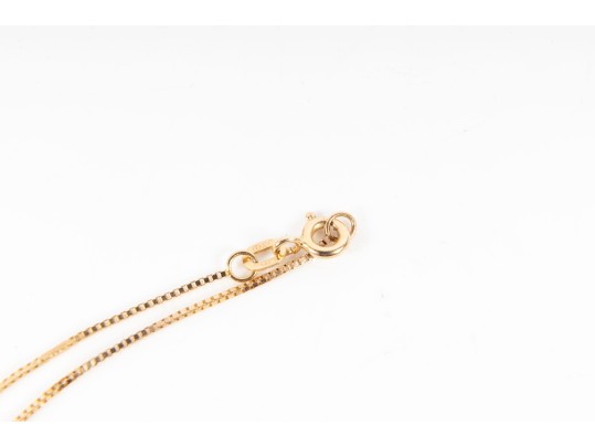 14k Yellow Gold Emerald Pendant Necklace