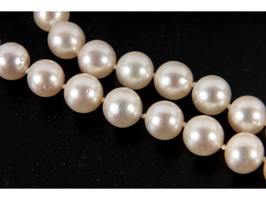 18k Yellow Gold Cultured Pearl Necklace