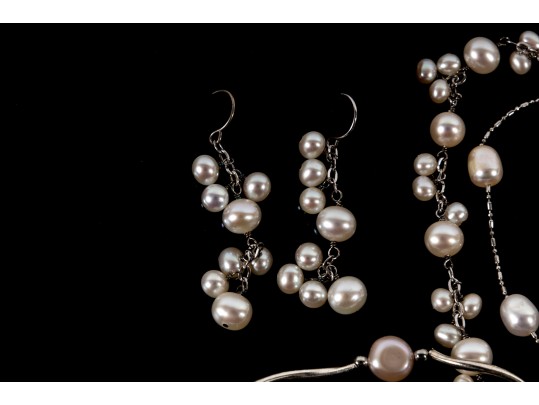 Sterling Silver Cultured Pearl Jewelry