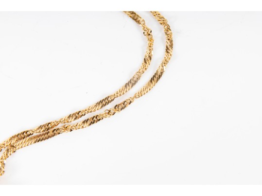 14k Yellow Gold Tanzanite And Diamond Pendant Necklace