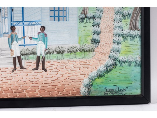 Eriaud Louis Cap-Haitian Original Oil On Canvas Painting