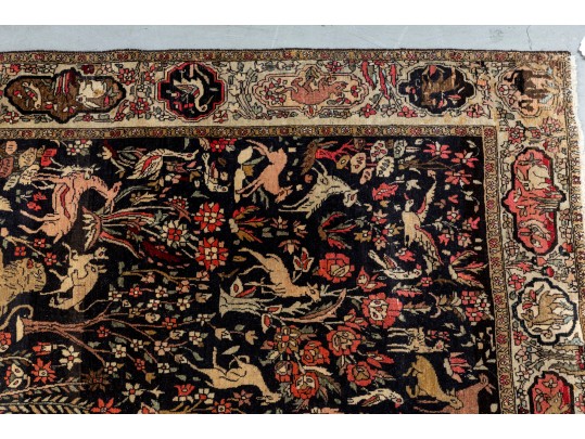 Turkmen Pictoral Hunting Rug (6'11