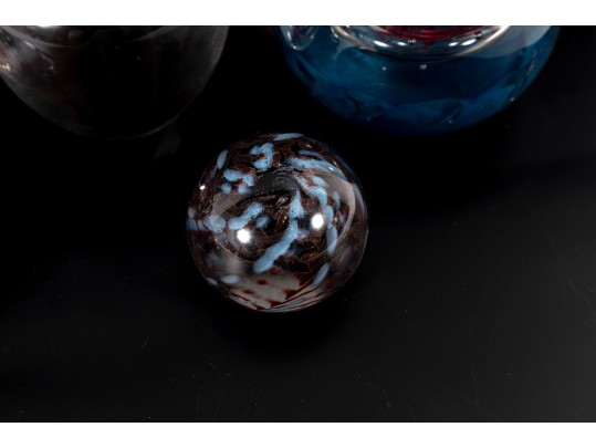 Six Art Glass Paperwights