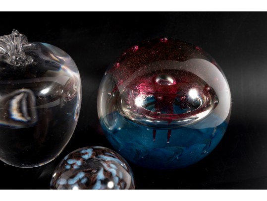 Six Art Glass Paperwights