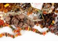 Large Lot Of Orange Brown Tone Beads & Necklaces, Etc