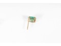 14k Yellow Gold Emerald Stud Earrings