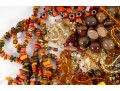 Large Lot Of Orange Brown Tone Beads & Necklaces, Etc