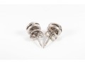 14k White Gold Diamond Stud Earrings