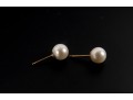 14k Yellow Gold Cultured Pearl Stud Earrings