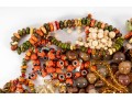 Large Lot Of Orange Brown Tone Beads & Necklaces, Etc