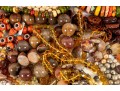 Large Lot Of Orange Brown Tone Beads & Necklaces, Etc