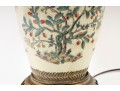 Vintage Chinese Crackle Glaze Brass-Mounted Jar Lamp