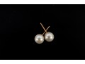 14k Yellow Gold Cultured Pearl Stud Earrings
