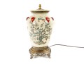 Vintage Chinese Crackle Glaze Brass-Mounted Jar Lamp
