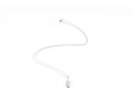 14K White Gold Blue Topaz And Diamond Pendant Necklace