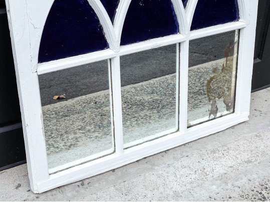 Leaded Glass Wood Framed Window