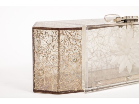 Chic Vintage Collection Of Acrylic Dresser Boxes And Handbags