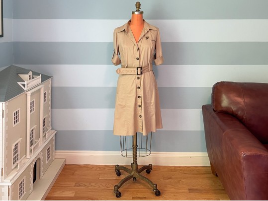 Vintage Dress Form With Pedesal On Casters