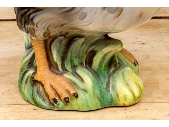 Two Italian Majolica Style Ceramic Rooster Figures