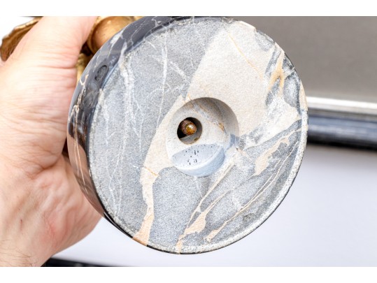 Pair Of French Art Deco Gilt Figures Of Dancers On Marble Bases