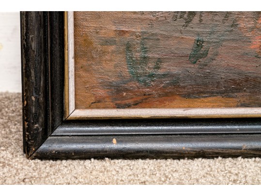 Oil On Canvas, Portrait Of George Washington On Horseback