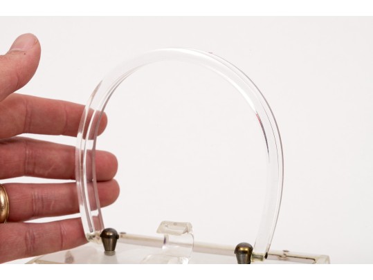 Chic Vintage Collection Of Acrylic Dresser Boxes And Handbags