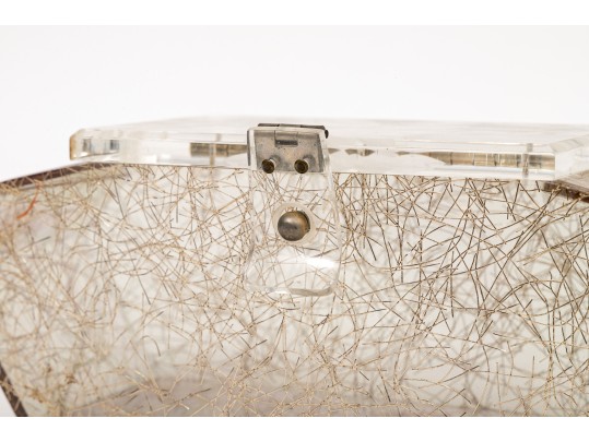 Chic Vintage Collection Of Acrylic Dresser Boxes And Handbags