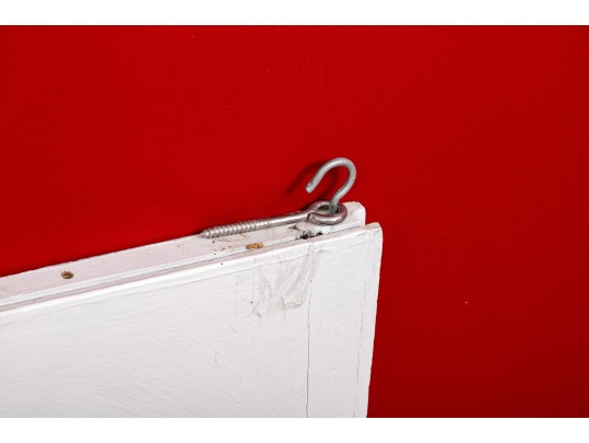 Leaded Glass Wood Framed Window