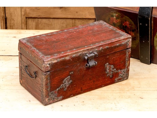Two Antique Asian Carved And Hand Decorated Vessels