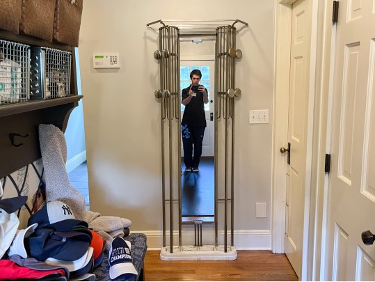 Vintage Modernist Art Deco Polished Alluminum And Iron Hall Tree