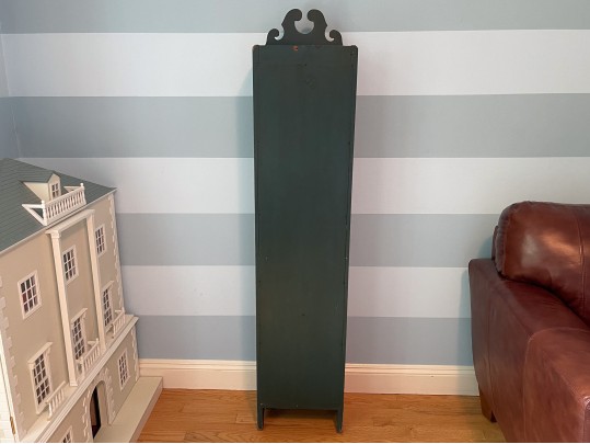 Adorable American Stencil Decorated And Painted Pine Bookcase