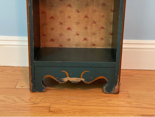 Adorable American Stencil Decorated And Painted Pine Bookcase