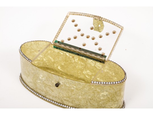 Chic Vintage Collection Of Acrylic Dresser Boxes And Handbags