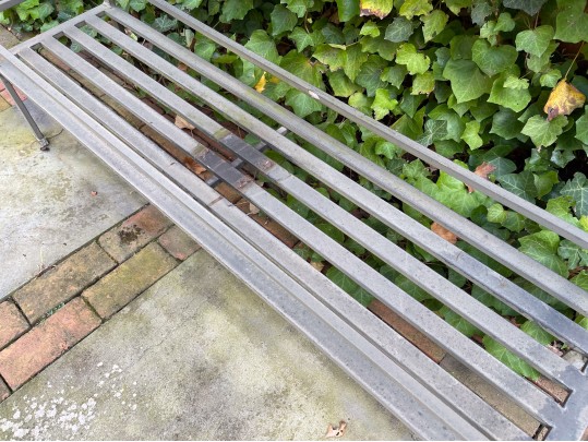 Utilitarian Aluminum Console Table