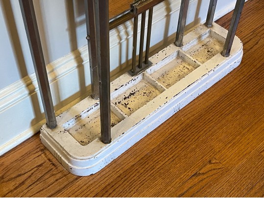 Vintage Modernist Art Deco Polished Alluminum And Iron Hall Tree