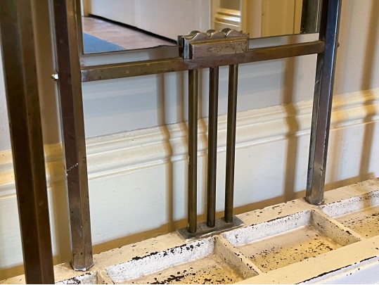 Vintage Modernist Art Deco Polished Alluminum And Iron Hall Tree