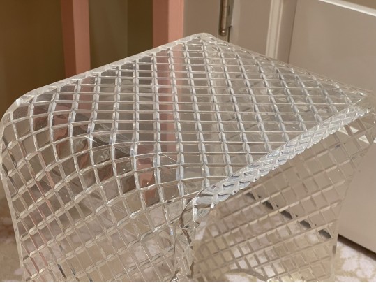 Mirrored Vanity Table With Quality Lucite Stool