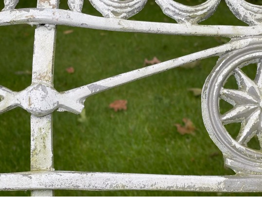 Classic Neoclassical Painted Cast Aluminum Garden Bench