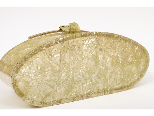 Chic Vintage Collection Of Acrylic Dresser Boxes And Handbags