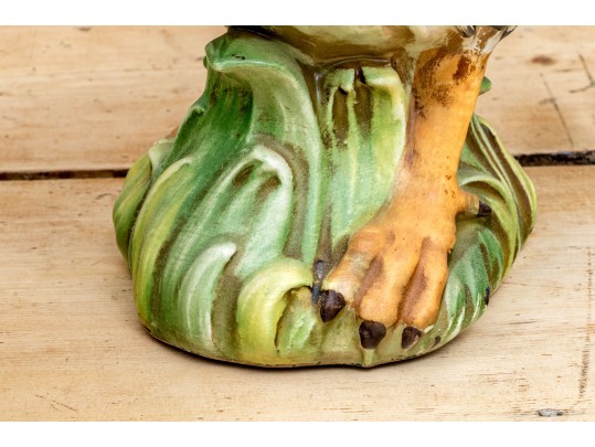 Two Italian Majolica Style Ceramic Rooster Figures