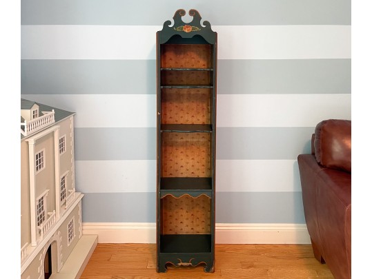 Adorable American Stencil Decorated And Painted Pine Bookcase