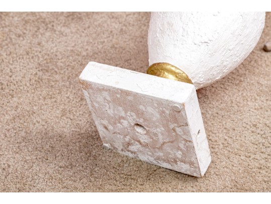 Pair Of Plaster Finished Iron Five-Light Candelabras