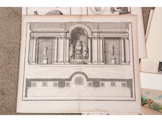 Large Assortment Of Vintage And Antique Prints