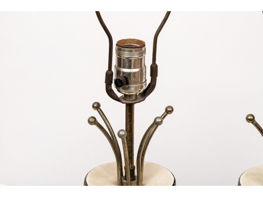 Two Mid-Century Pairs Of Table Lamps