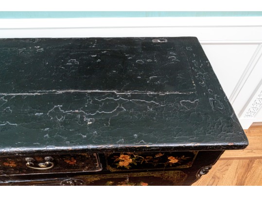 Semi-antique Asian Lacquered Wooden Altar Table / Console 