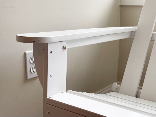 Handsome Pair Of Adirondack Chairs With Side Table